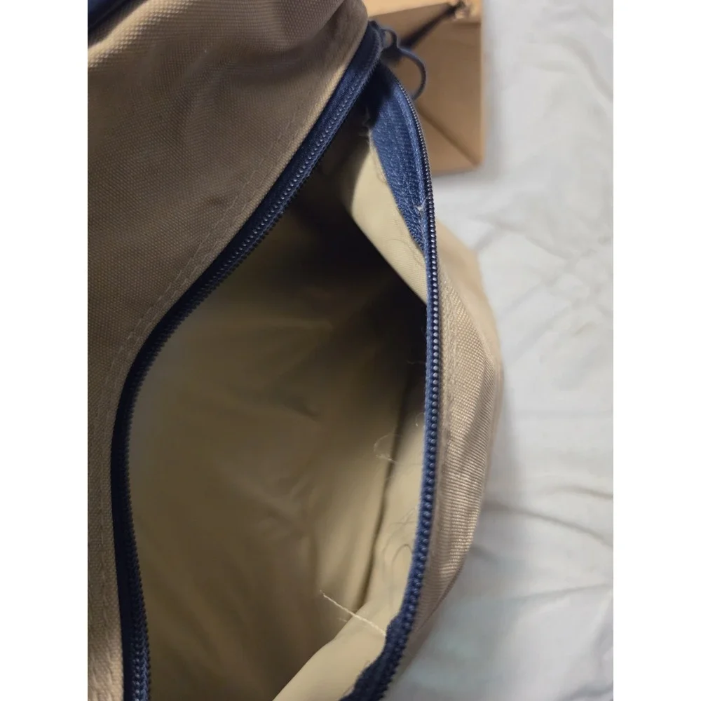 Vintage Samsonite Crossbody Travel Bag Tan Canvas Nylon Messenger Shoulder Bag